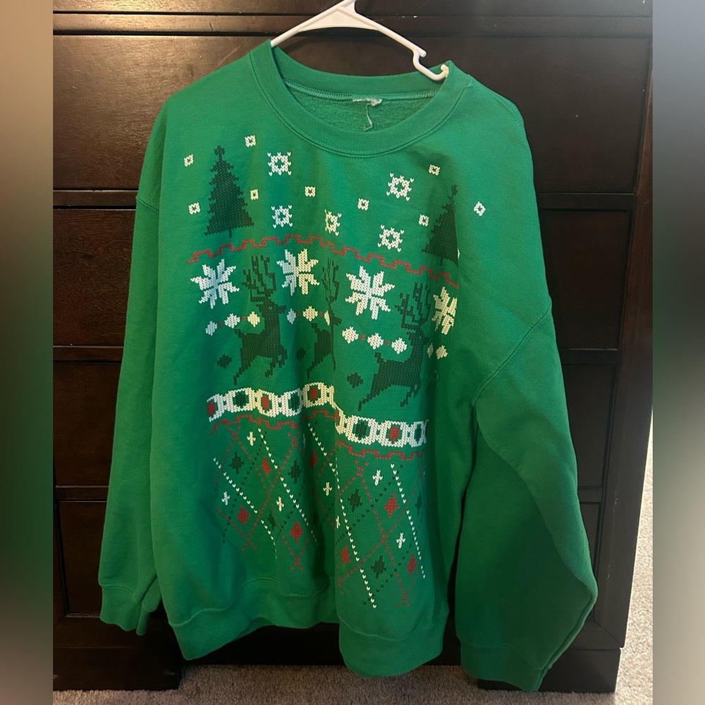 Green Ugly Christmas Sweater/Crewneck